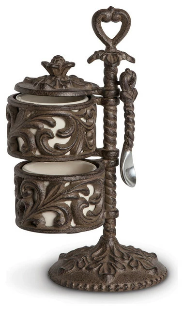 Best deal ✔️ Gerson Company Cream Ceramic And Acanthus Leaf Spice Cellar With Spoon 😍 1 Best deal ✔️ Gerson Company Cream Ceramic And Acanthus Leaf Spice Cellar With Spoon 😍